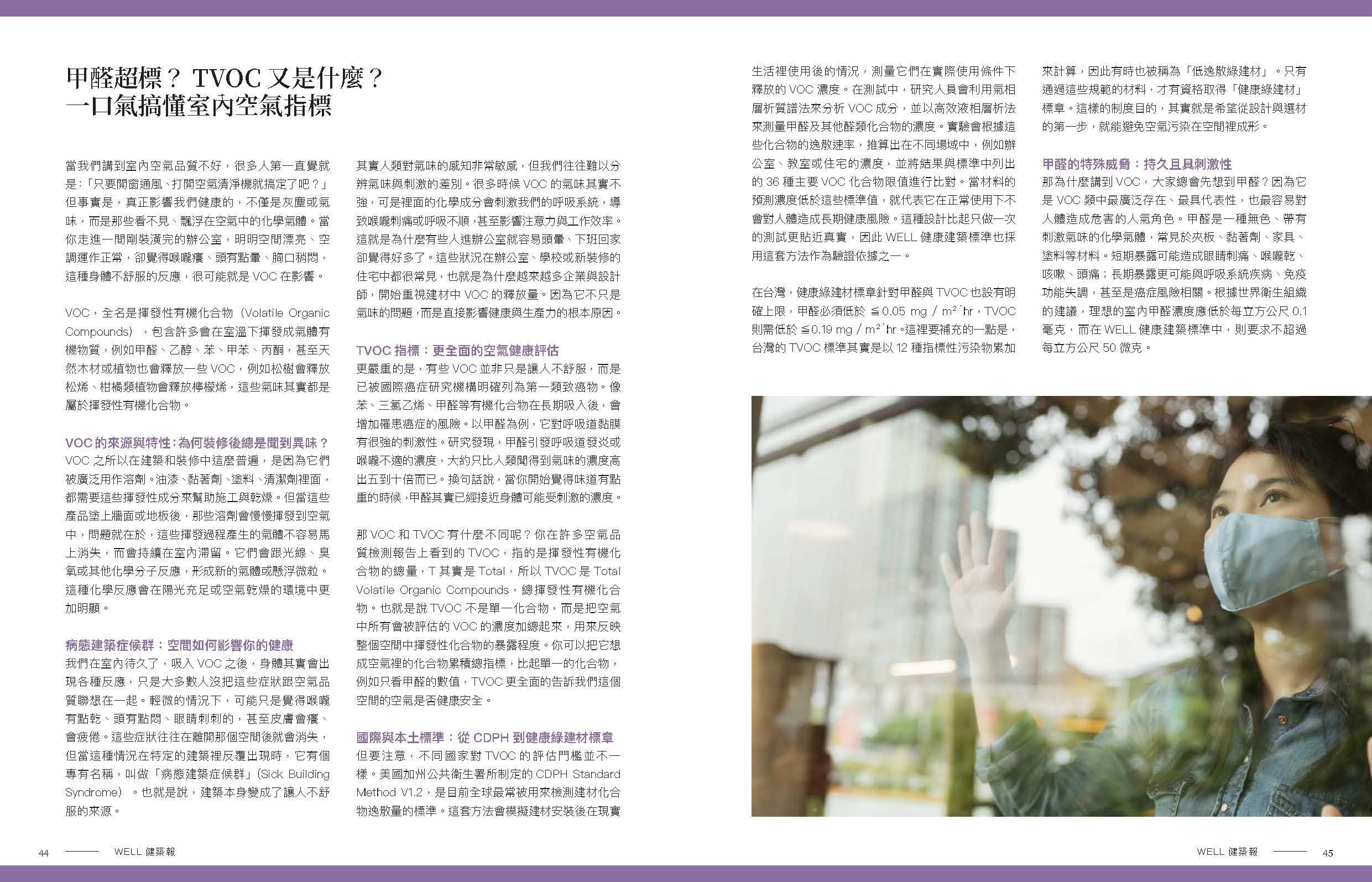 甲醛超標？TVOC 又是什麼？一口氣搞懂室內空氣指標－原版跨頁 1/2